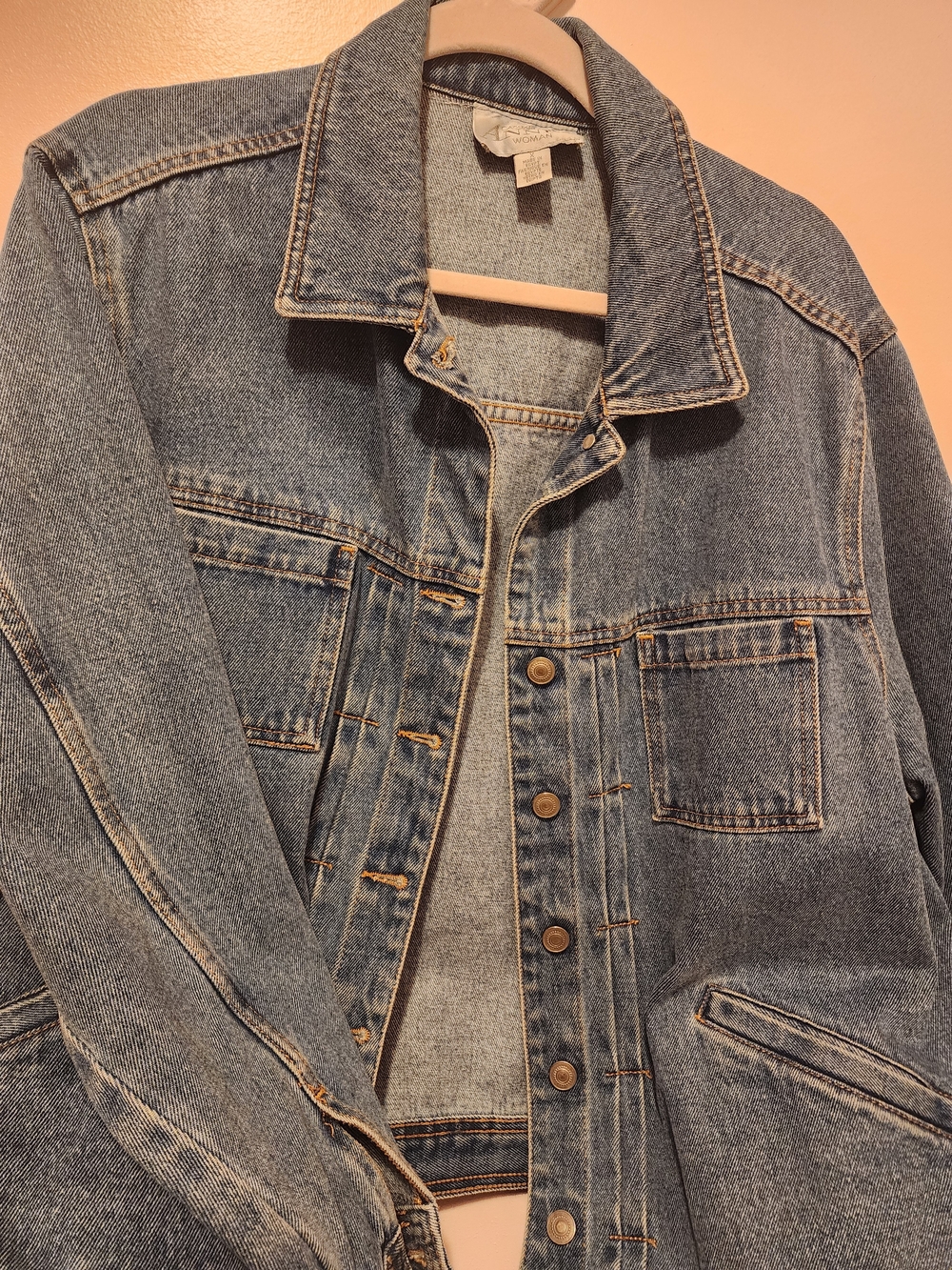 Annie Blue Denim Jacket with Chest Pockets